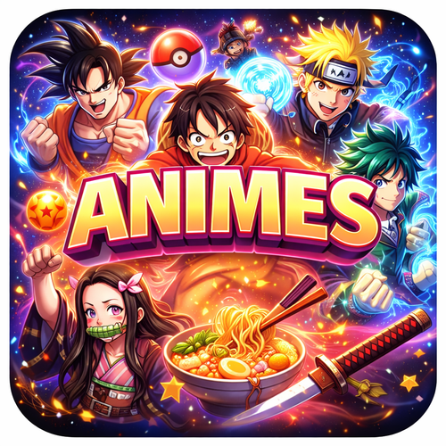 Personagens de anime e a palavra Animes.png