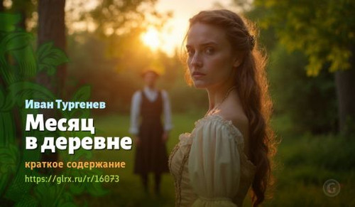 Читать краткий пересказ рассказа Ивана Тургенева «Месяц в деревне». Месяц в деревне, Тургенев, кратк.jpg