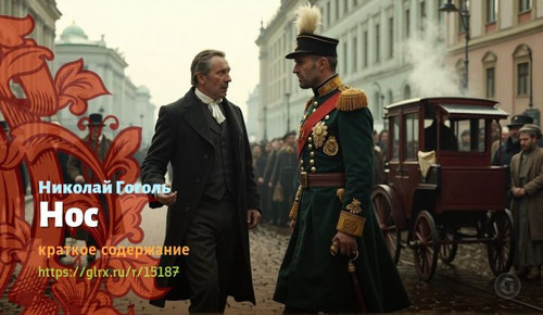 Читать краткий пересказ рассказа Николая Гоголя «Нос» Гоголь Нос, краткое содержание Николай Гоголь.jpg