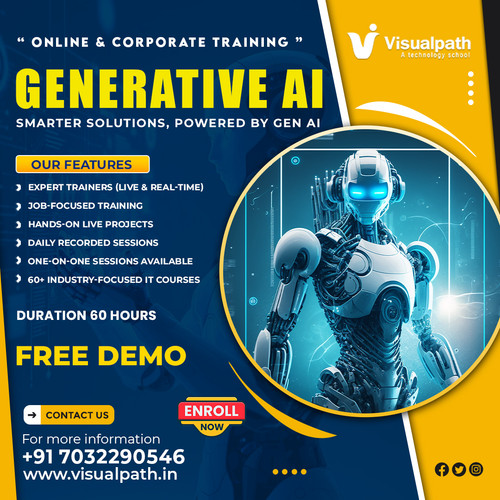 Visualpath delivers a professional Generative AI Course in Hyderabad through our virtual learning portal. We feature expert trainers who bring deep industry knowledge to our global audience. You will master prompt engineering in our Generative AI Courses Online. We also provide Gen AI Online Training for those seeking to build intelligent apps. Start your AI journey with us. Contact +91-7032290546.
WhatsApp: https://wa.me/c/917032290546
Visit: https://www.visualpath.in/generative-ai-course-online-training.html
Visit our Blog: https://visualpathblogs.com/category/generative-ai-genai/