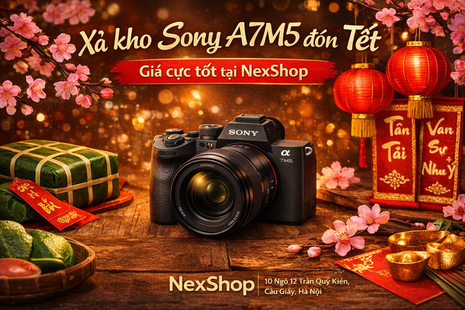 Chi tiết nút bấm và báng cầm trên thân máy Sony a7 V