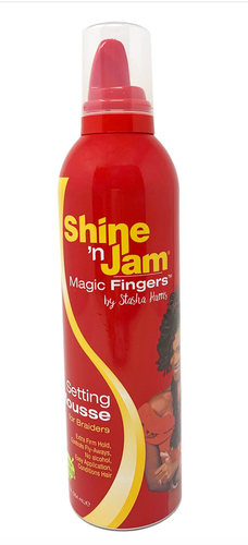 Shine 'n Jam Magic Fingers Setting Mousse for Braiders 12 oz.png