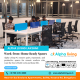 Alpha Living PG supports remote professionals with dedicated work-from-home spaces.