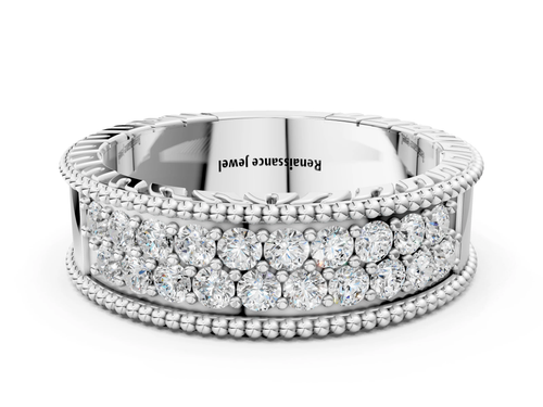Silver Round Cut Diamond Pavé Eternity Band – Bead Prong Setting.png
