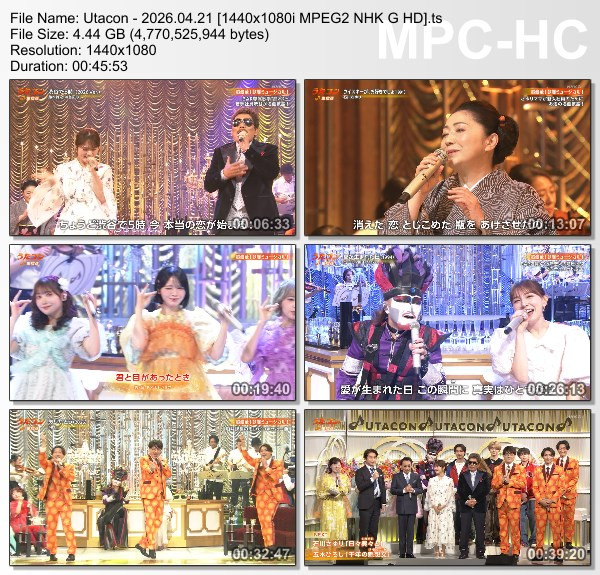 [TV-Variety] うたコン – 2026.04.21