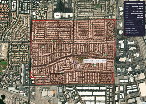 1036 Chaplet Court Henderson neighborhood map.png