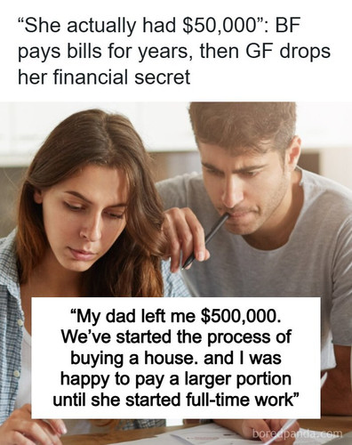 girlfriend kept secret savings boyfriend confused.jpg