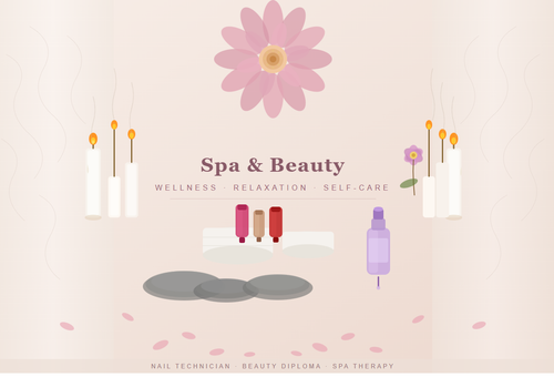 luxury spa flatlay candles flower stones towels rose petals blush.png