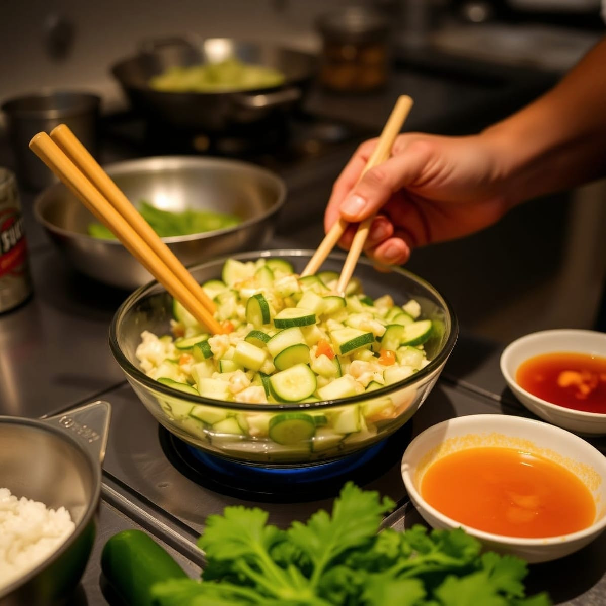 Cooking in progress