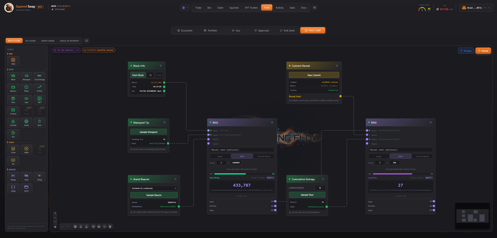 RNG FLOW visual entropy builder