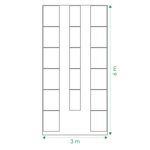 Pakeltų lysvių komplektai 3m pločio šiltnamiams 3 x 6 m #1.jpg