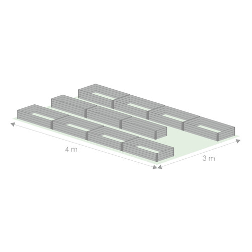 Pakeltų lysvių komplektai 3m pločio šiltnamiams 3 x 4 m #3.jpg