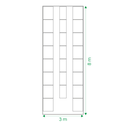 Pakeltų lysvių komplektai 3m pločio šiltnamiams 3 x 8 m #1.jpg