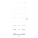 Pakeltų lysvių komplektai 3m pločio šiltnamiams 3 x 8 m #1