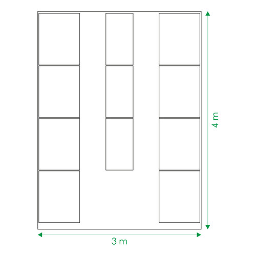 Pakeltų lysvių komplektai 3m pločio šiltnamiams 3 x 4 m #1.jpg