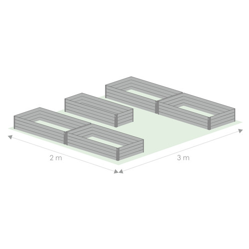 Pakeltų lysvių komplektai 3m pločio šiltnamiams 3 x 2 m #3.jpg