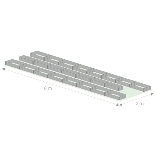 Pakeltų lysvių komplektai 3m pločio šiltnamiams 3 x 8 m #3.jpg