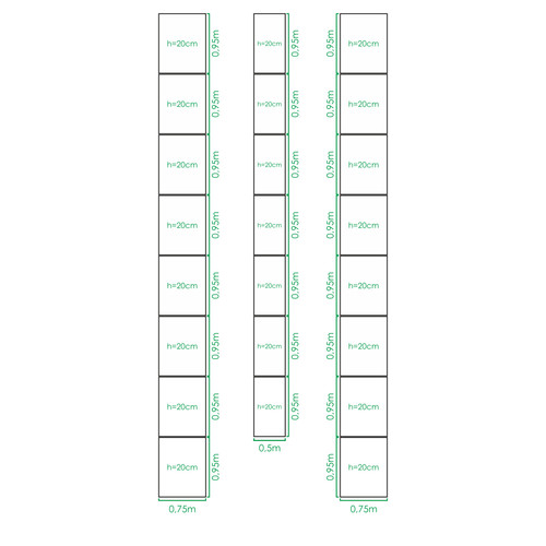 Pakeltų lysvių komplektai 3m pločio šiltnamiams 3 x 8 m #2.jpg