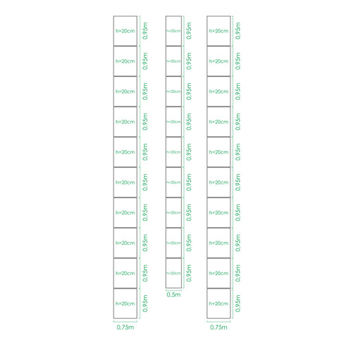 Pakeltų lysvių komplektai 3m pločio šiltnamiams 3 x 10 m #2.jpg