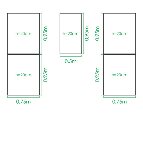Pakeltų lysvių komplektai 3m pločio šiltnamiams 3 x 2 m #2.jpg