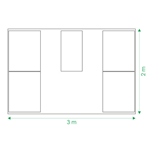 Pakeltų lysvių komplektai 3m pločio šiltnamiams 3 x 2 m #1.jpg