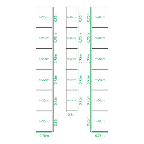 Pakeltų lysvių komplektai 3m pločio šiltnamiams 3 x 6 m #2.jpg