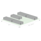 Pakeltų lysvių komplektai 2,35 2,5m pločio šiltnamiams x 2 m #3