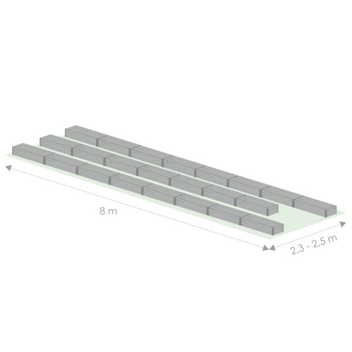 Pakeltų lysvių komplektai 2,35 2,5m pločio šiltnamiams x 8 m #3.jpg