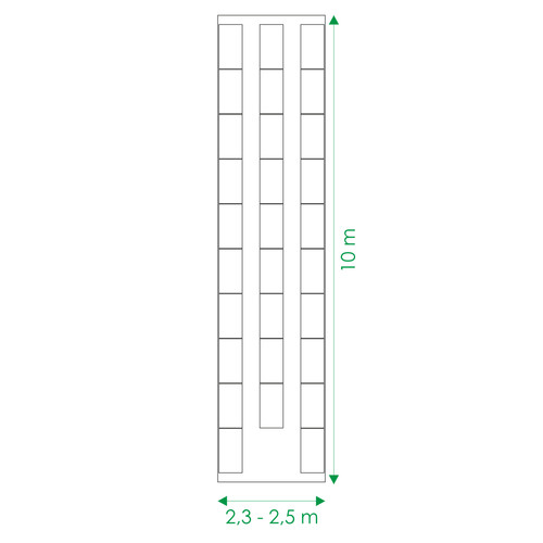 Pakeltų lysvių komplektai 2,35 2,5m pločio šiltnamiams x 10 m #1.jpg