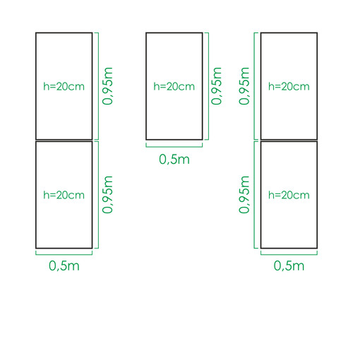 Pakeltų lysvių komplektai 2,35 2,5m pločio šiltnamiams x 2 m #2.jpg