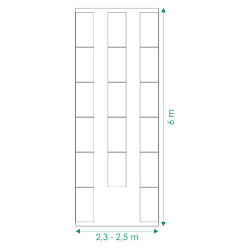 Pakeltų lysvių komplektai 2,35 2,5m pločio šiltnamiams x 6 m #1.jpg