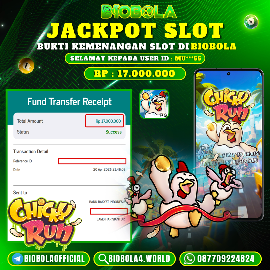 JP CHICKY RUN PG SOFT 17 JT BIOBOLA DI BAYAR LUNAS !!