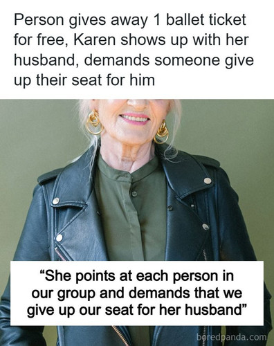 lady mad about getting only one free ballet ticket.jpg