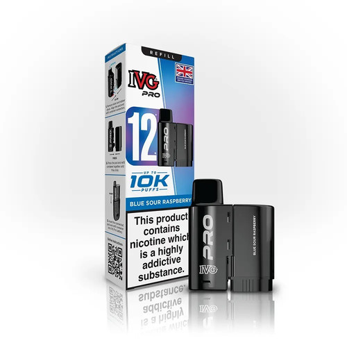 IVG PRO 12 Pods Blue Sour Raspberry – Tangy Berry Flavour with Smooth Nic Salt Performance.jpg