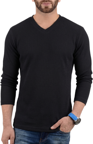 Mens Plain V Neck Waffle.png