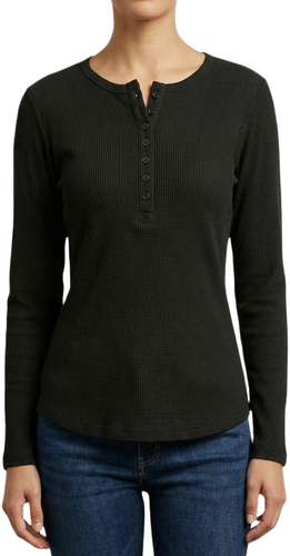Womens Waffle Seven Button Henley.png