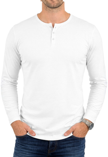 Mens Plain Henley White.png