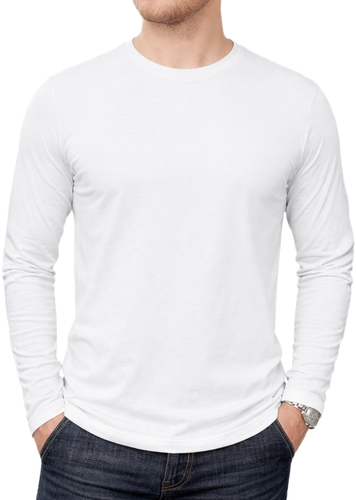 Mens Plain Crew Neck Long Sleeve White.png