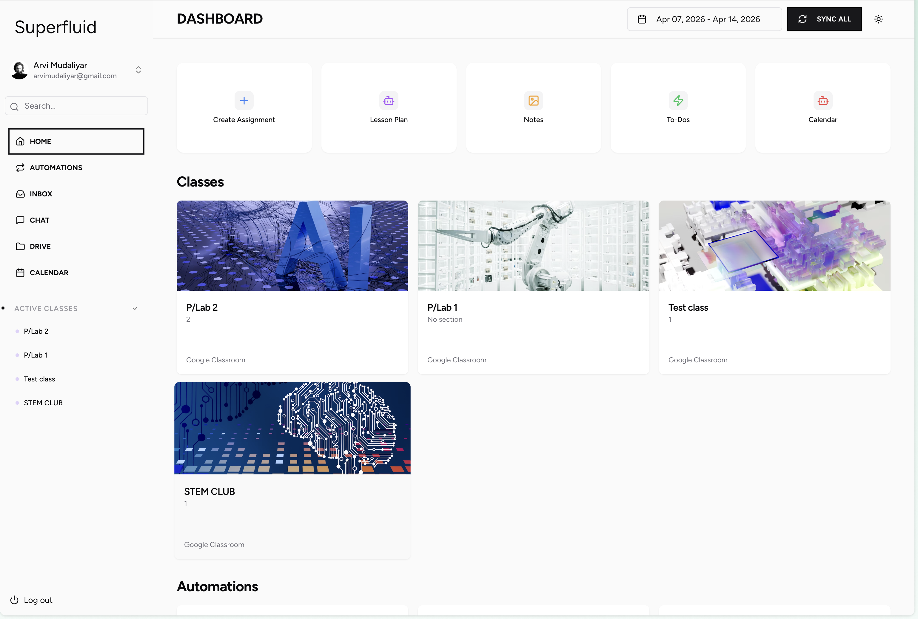 Superfluid Dashboard