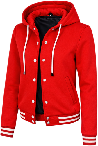 Womens Hooded Solid Color Varsity Red.png