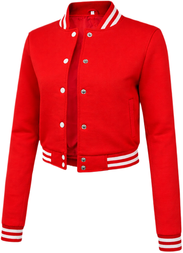 Womens Solid Color Cropped Varsity Red.png