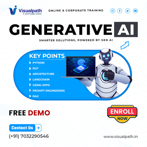 Visualpath hosts an industry-aligned Generative AI Training in India through our live virtual portal. We integrate live projects to ensure a global audience gains hands-on experience. Every session of the GenAI Course in Hyderabad is designed for practical implementation. You will also find immense value in our Generative AI Training curriculum. Lead the next wave of innovation. Call +91-7032290546.
WhatsApp: https://wa.me/c/917032290546
Visit: https://www.visualpath.in/generative-ai-course-online-training.html
Visit our Blog: https://visualpathblogs.com/category/generative-ai-genai/