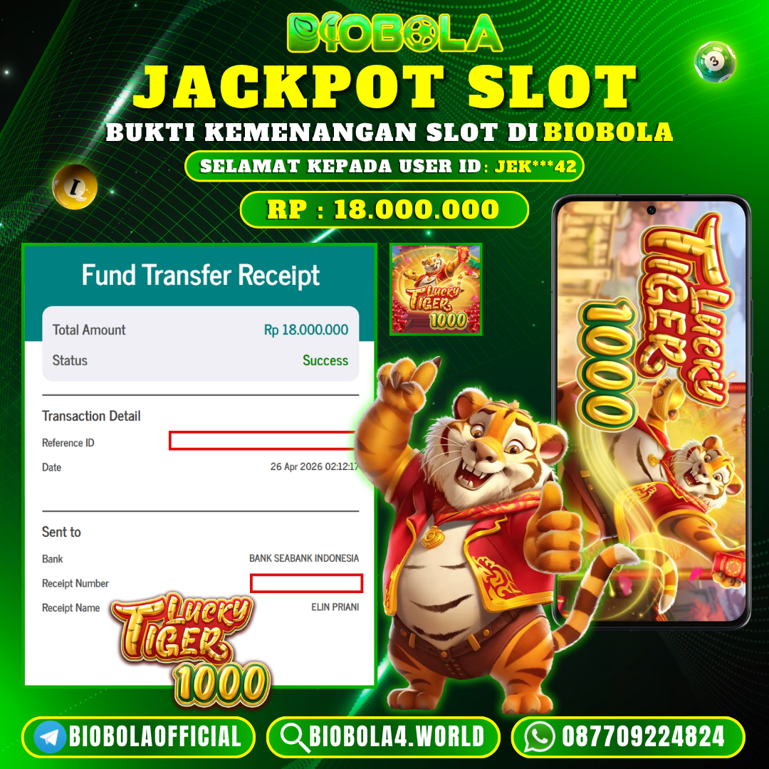 JP GAME LUCKY TIGER 1000 18 JT BIOBOLA DI BAYAR LUNAS !!