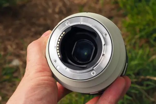 Sony FE 70-200mm F4 Macro G OSS II - the rear features a rubber seal. Credit: Joshua Waller