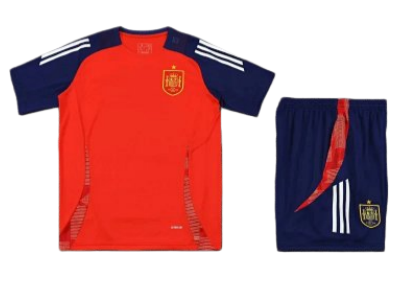 2425 Spain Training clothes suit Short sleeve Fan version
