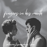 fingers in his mouth