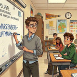 Person writing German 202604261241