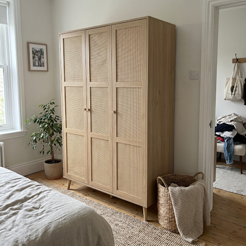 A Rattan Triple Wardrobe for Couples Who Need the Space.png