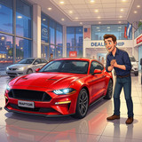Man admiring red 202604251357