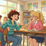 Two girls chatting 202604251350